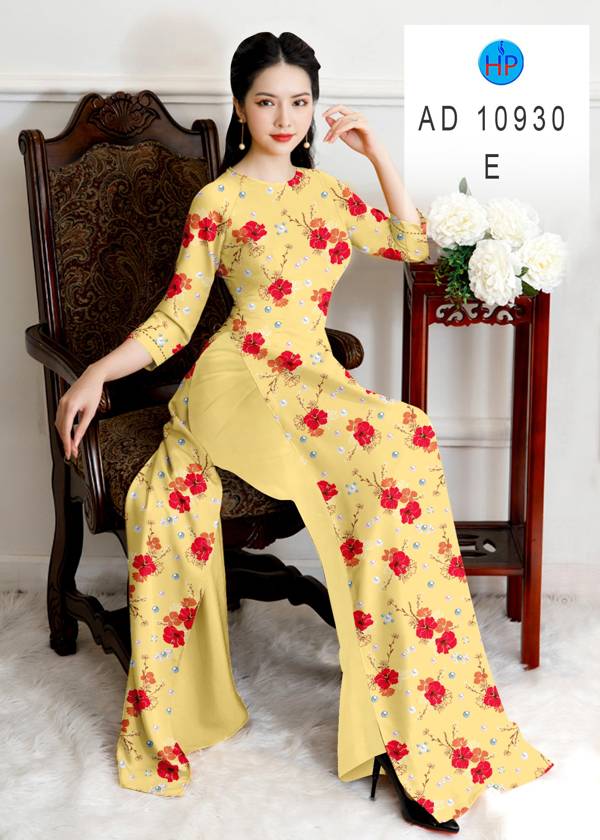 Vải Áo Dài Hoa Đều Độc Đáo AD 10930 49 Vải Áo Dài Hoa Đều Độc Đáo AD 10930