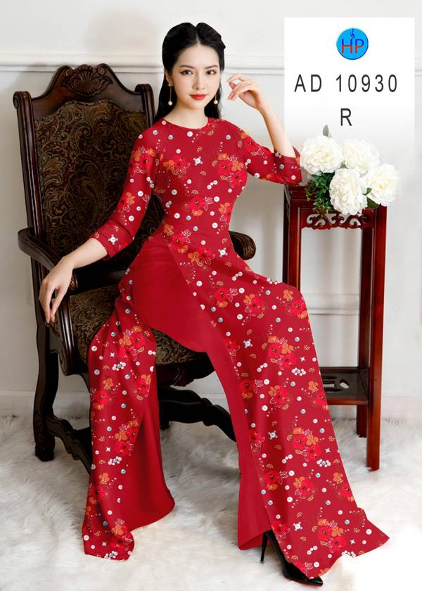 Vải Áo Dài Hoa Đều Độc Đáo AD 10930 48 Vải Áo Dài Hoa Đều Độc Đáo AD 10930