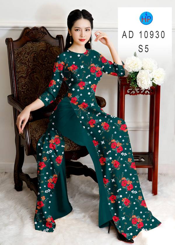 Vải Áo Dài Hoa Đều Độc Đáo AD 10930 52 Vải Áo Dài Hoa Đều Độc Đáo AD 10930