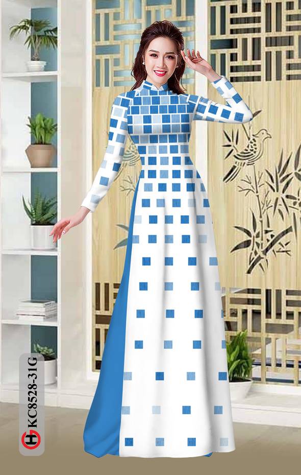 Vải Áo Dài Hoa Văn Kiểu Mới AD KC8528 41 Vải Áo Dài Hoa Văn Kiểu Mới AD KC8528