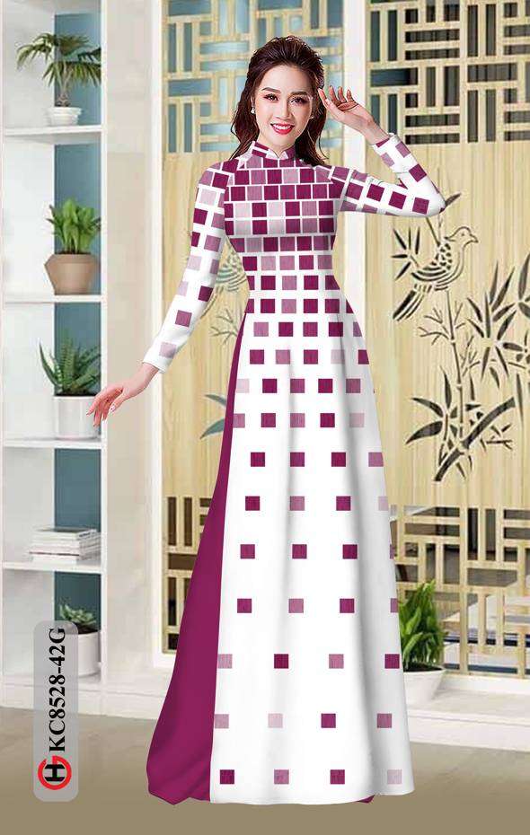 Vải Áo Dài Hoa Văn Kiểu Mới AD KC8528 43 Vải Áo Dài Hoa Văn Kiểu Mới AD KC8528