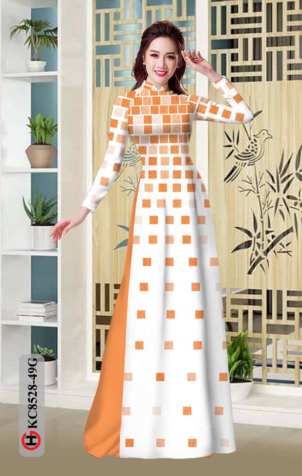 Vải Áo Dài Hoa Văn Kiểu Mới AD KC8528 45 Vải Áo Dài Hoa Văn Kiểu Mới AD KC8528