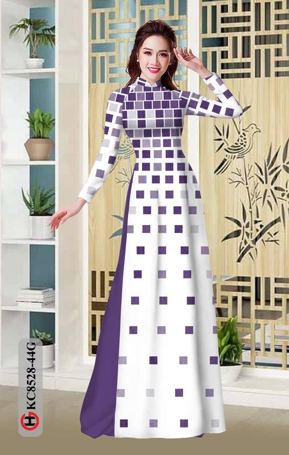 Vải Áo Dài Hoa Văn Kiểu Mới AD KC8528 44 Vải Áo Dài Hoa Văn Kiểu Mới AD KC8528