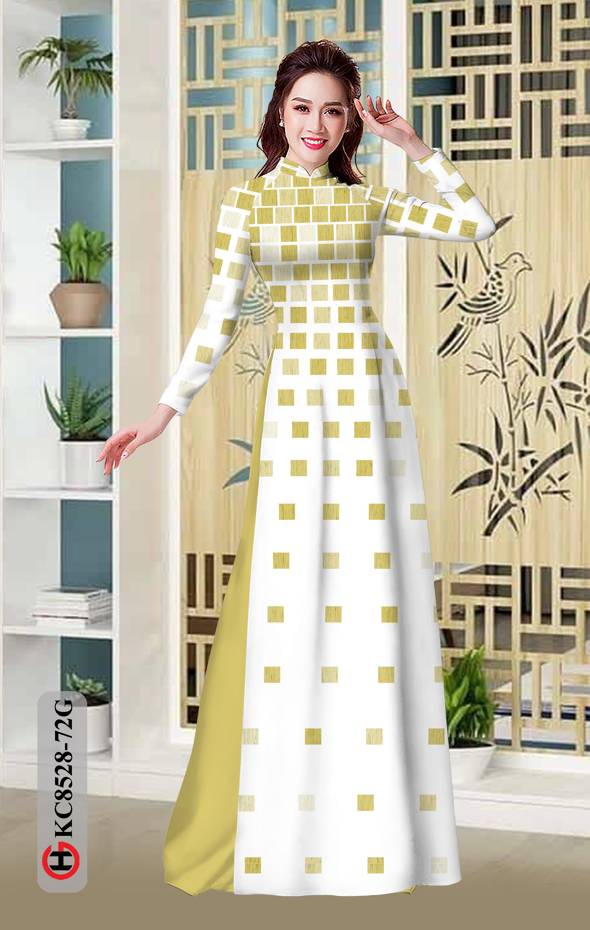 Vải Áo Dài Hoa Văn Kiểu Mới AD KC8528 48 Vải Áo Dài Hoa Văn Kiểu Mới AD KC8528