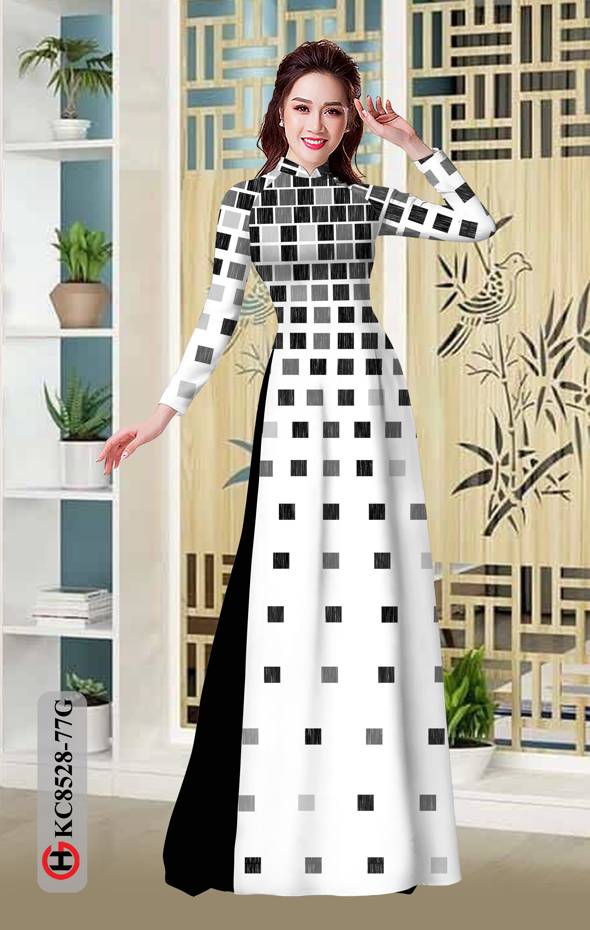 Vải Áo Dài Hoa Văn Kiểu Mới AD KC8528 50 Vải Áo Dài Hoa Văn Kiểu Mới AD KC8528