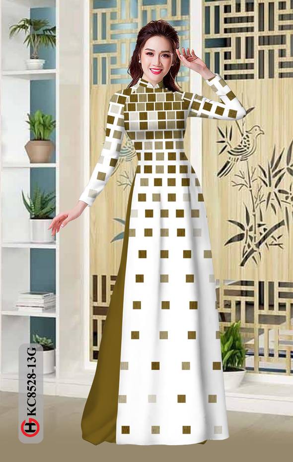 Vải Áo Dài Hoa Văn Kiểu Mới AD KC8528 53 Vải Áo Dài Hoa Văn Kiểu Mới AD KC8528