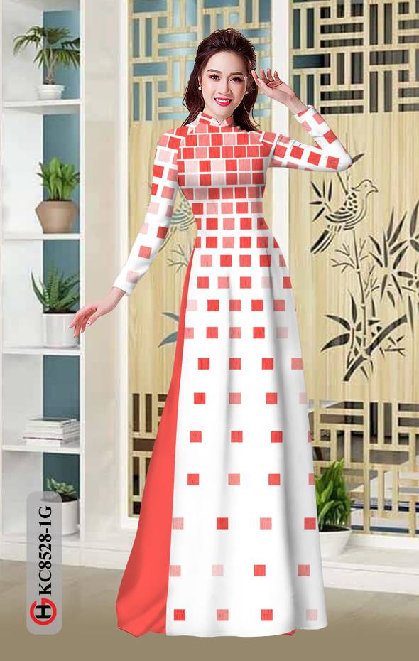Vải Áo Dài Hoa Văn Kiểu Mới AD KC8528 52 Vải Áo Dài Hoa Văn Kiểu Mới AD KC8528