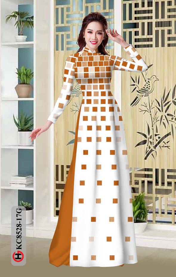 Vải Áo Dài Hoa Văn Kiểu Mới AD KC8528 55 Vải Áo Dài Hoa Văn Kiểu Mới AD KC8528