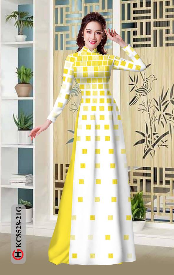 Vải Áo Dài Hoa Văn Kiểu Mới AD KC8528 56 Vải Áo Dài Hoa Văn Kiểu Mới AD KC8528