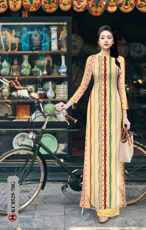 Vải Áo Dài Hoa Văn Độc Đáo AD KC8529 40 Vải Áo Dài Hoa Văn Độc Đáo AD KC8529