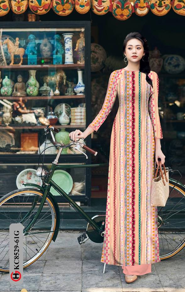 Vải Áo Dài Hoa Văn Độc Đáo AD KC8529 39 Vải Áo Dài Hoa Văn Độc Đáo AD KC8529
