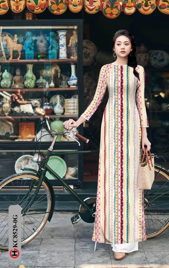 Vải Áo Dài Hoa Văn Độc Đáo AD KC8529 42 Vải Áo Dài Hoa Văn Độc Đáo AD KC8529