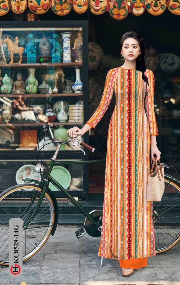 Vải Áo Dài Hoa Văn Độc Đáo AD KC8529 44 Vải Áo Dài Hoa Văn Độc Đáo AD KC8529