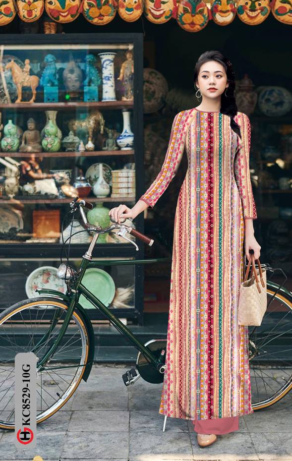 Vải Áo Dài Hoa Văn Độc Đáo AD KC8529 43 Vải Áo Dài Hoa Văn Độc Đáo AD KC8529