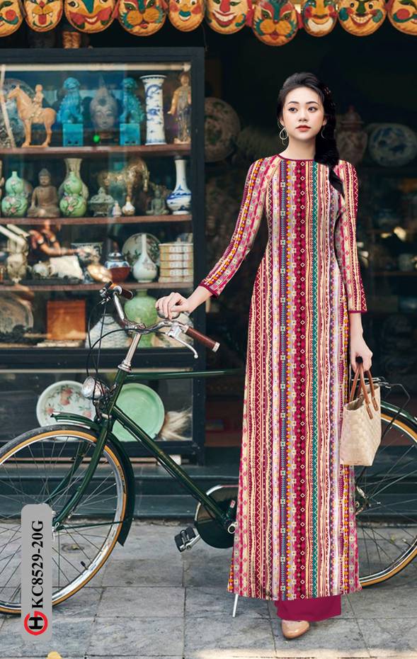 Vải Áo Dài Hoa Văn Độc Đáo AD KC8529 46 Vải Áo Dài Hoa Văn Độc Đáo AD KC8529