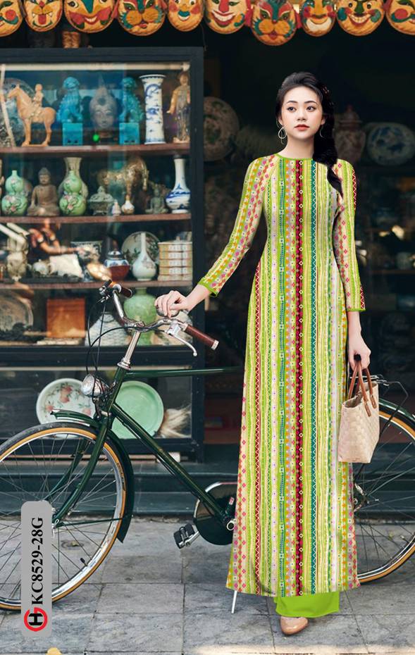 Vải Áo Dài Hoa Văn Độc Đáo AD KC8529 48 Vải Áo Dài Hoa Văn Độc Đáo AD KC8529