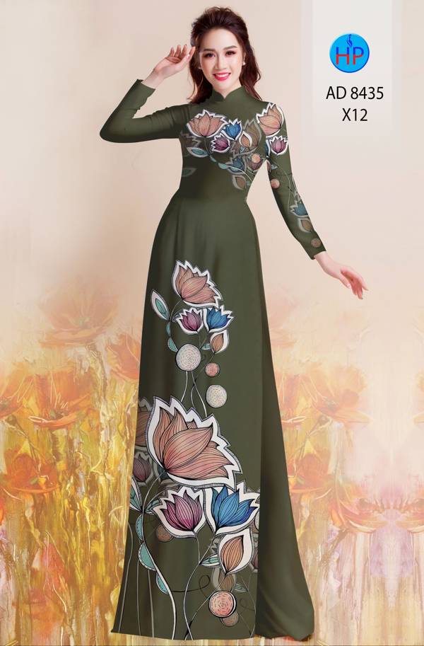 Vải Áo Dài Hoa Sen Thiết Kế 2021 AD 8435 39 Vải Áo Dài Hoa Sen Thiết Kế 2021 AD 8435