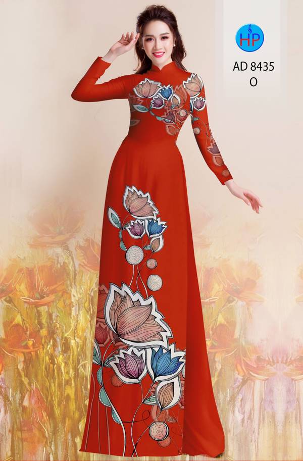 Vải Áo Dài Hoa Sen Thiết Kế 2021 AD 8435 46 Vải Áo Dài Hoa Sen Thiết Kế 2021 AD 8435