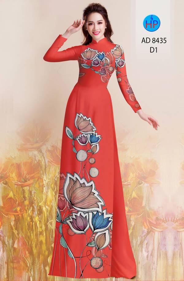 Vải Áo Dài Hoa Sen Thiết Kế 2021 AD 8435 51 Vải Áo Dài Hoa Sen Thiết Kế 2021 AD 8435