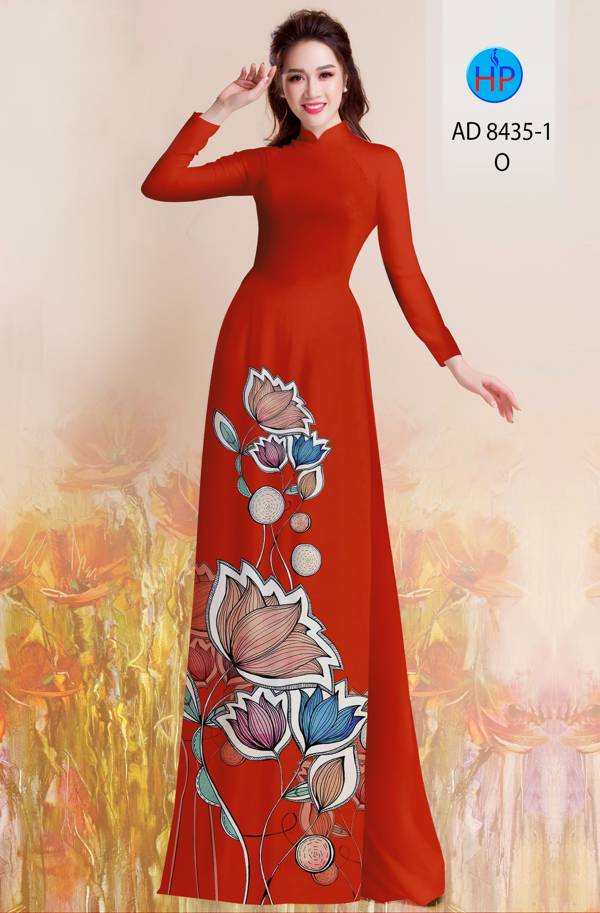 Vải Áo Dài Hoa Sen Thiết Kế 2021 AD 8435 52 Vải Áo Dài Hoa Sen Thiết Kế 2021 AD 8435