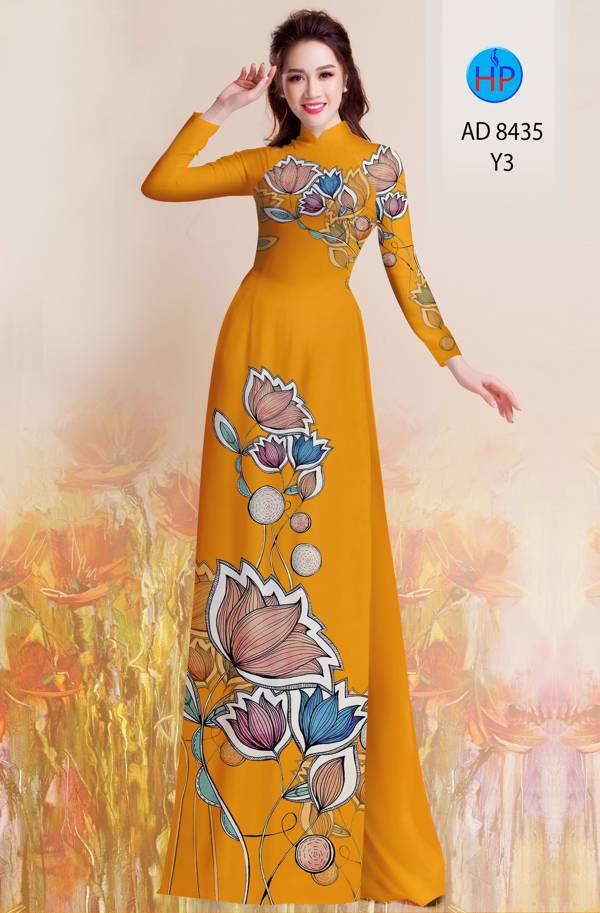 Vải Áo Dài Hoa Sen Thiết Kế 2021 AD 8435 49 Vải Áo Dài Hoa Sen Thiết Kế 2021 AD 8435