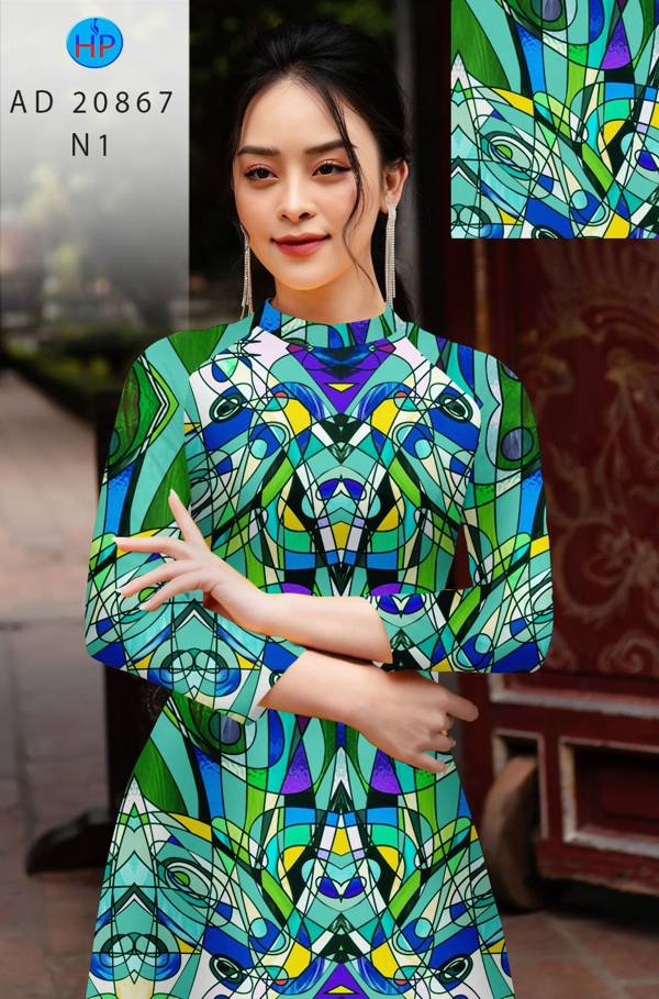 Vải Áo Dài Hoa Văn Mới Ra AD 20867 40 Vải Áo Dài Hoa Văn Mới Ra AD 20867