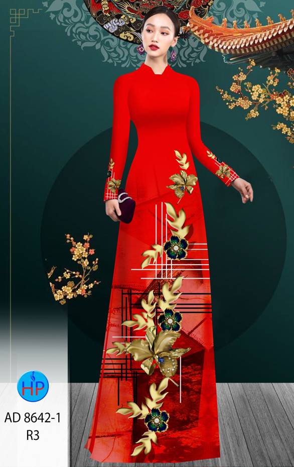 Vải Áo Dài Hoa In 3D Mới Ra AD 8462 53 Vải Áo Dài Hoa In 3D Mới Ra AD 8462