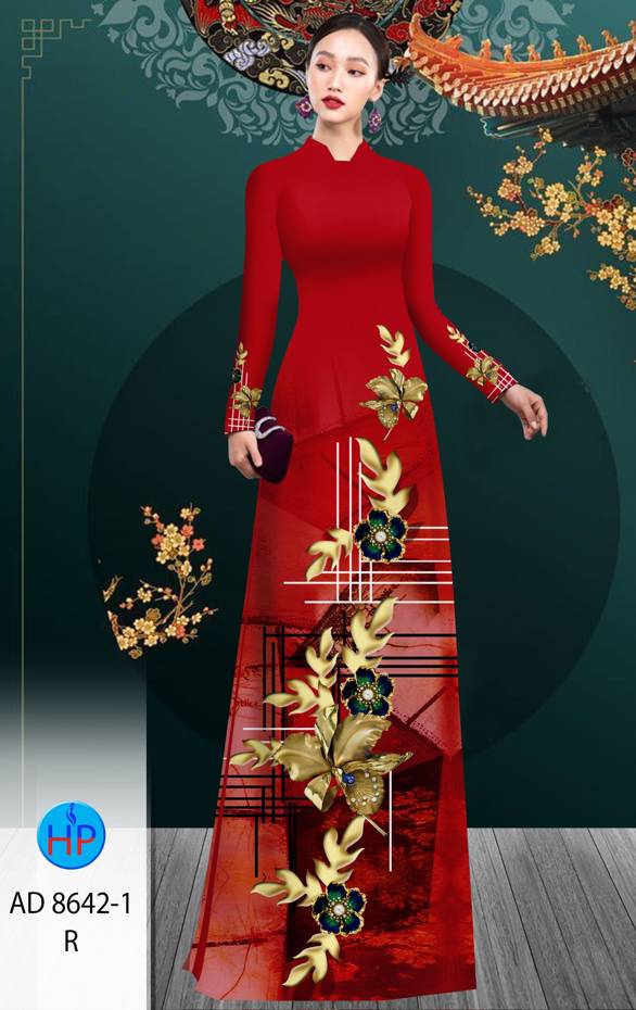 Vải Áo Dài Hoa In 3D Mới Ra AD 8462 57 Vải Áo Dài Hoa In 3D Mới Ra AD 8462