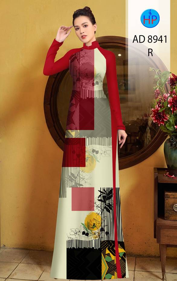 Vải Áo Dài Hoa In 3D Vừa Ra AD 8941 38 Vải Áo Dài Hoa In 3D Vừa Ra  AD 8941