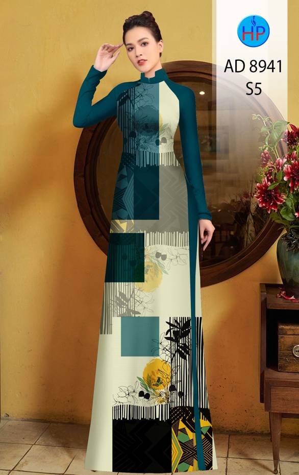 Vải Áo Dài Hoa In 3D Vừa Ra AD 8941 39 Vải Áo Dài Hoa In 3D Vừa Ra  AD 8941