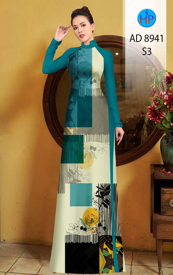 Vải Áo Dài Hoa In 3D Vừa Ra AD 8941 41 Vải Áo Dài Hoa In 3D Vừa Ra  AD 8941
