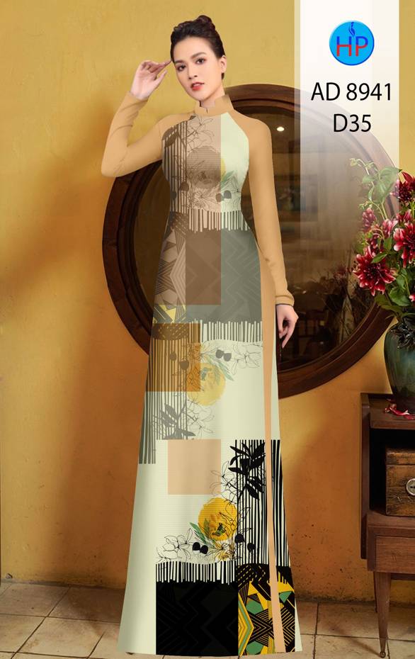 Vải Áo Dài Hoa In 3D Vừa Ra AD 8941 46 Vải Áo Dài Hoa In 3D Vừa Ra  AD 8941