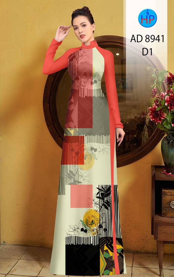 Vải Áo Dài Hoa In 3D Vừa Ra AD 8941 44 Vải Áo Dài Hoa In 3D Vừa Ra  AD 8941
