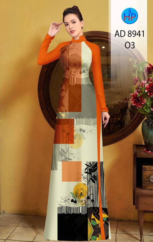 Vải Áo Dài Hoa In 3D Vừa Ra AD 8941 49 Vải Áo Dài Hoa In 3D Vừa Ra  AD 8941
