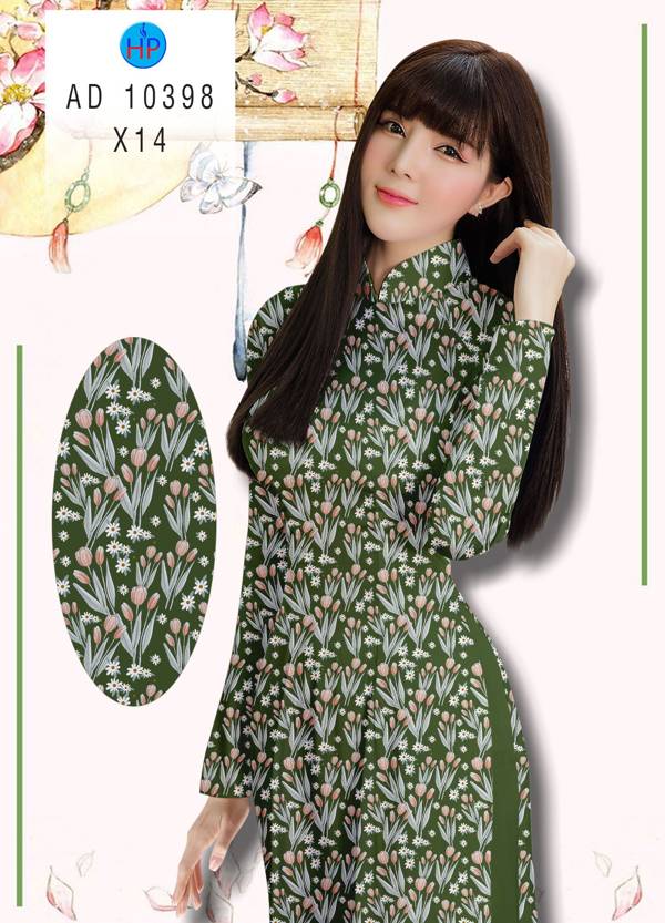 Vải Áo Dài Hoa Nhí Kiểu Mới AD 10398 38 Vải Áo Dài Hoa Nhí Kiểu Mới AD 10398