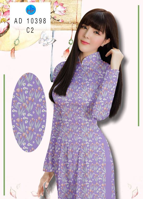 Vải Áo Dài Hoa Nhí Kiểu Mới AD 10398 45 Vải Áo Dài Hoa Nhí Kiểu Mới AD 10398