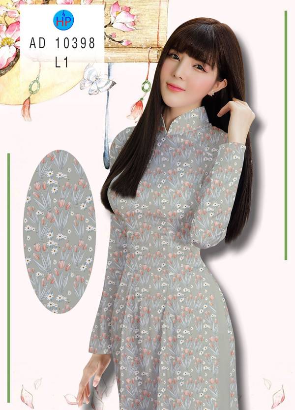 Vải Áo Dài Hoa Nhí Kiểu Mới AD 10398 47 Vải Áo Dài Hoa Nhí Kiểu Mới AD 10398