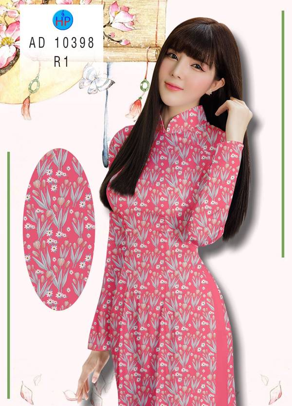 Vải Áo Dài Hoa Nhí Kiểu Mới AD 10398 50 Vải Áo Dài Hoa Nhí Kiểu Mới AD 10398