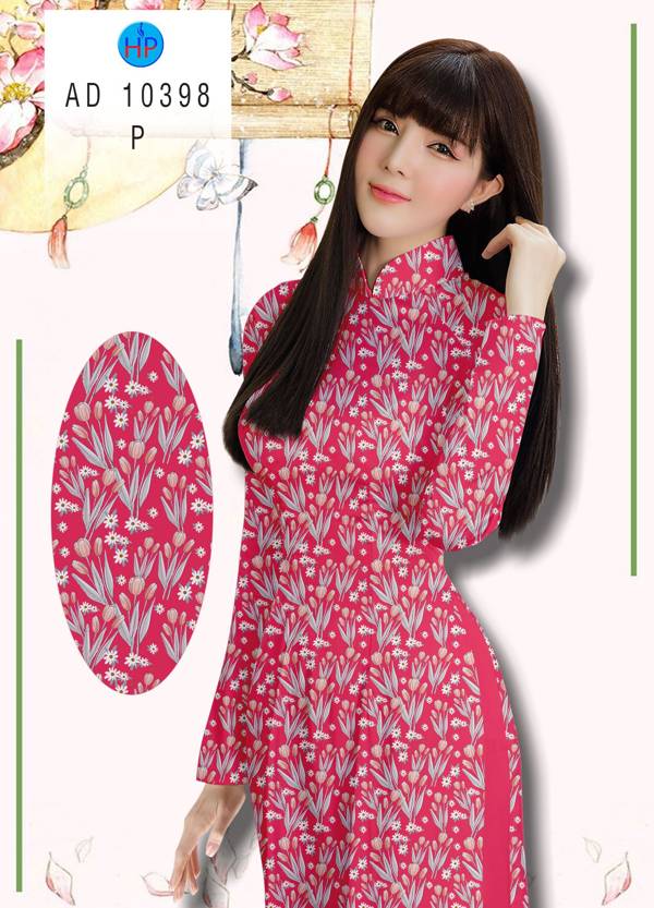 Vải Áo Dài Hoa Nhí Kiểu Mới AD 10398 51 Vải Áo Dài Hoa Nhí Kiểu Mới AD 10398