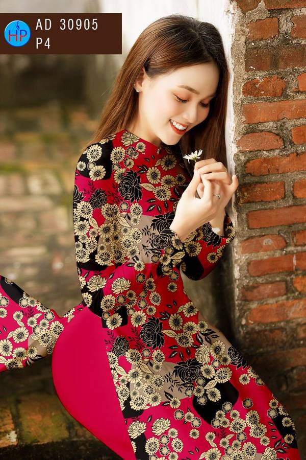 Vải Áo Dài Hoa Đều Vừa Ra AD 30905 44 Vải Áo Dài Hoa Đều Vừa Ra  AD 30905