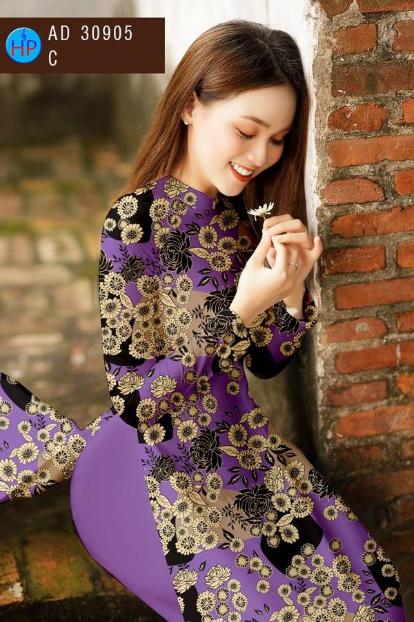 Vải Áo Dài Hoa Đều Vừa Ra AD 30905 51 Vải Áo Dài Hoa Đều Vừa Ra  AD 30905