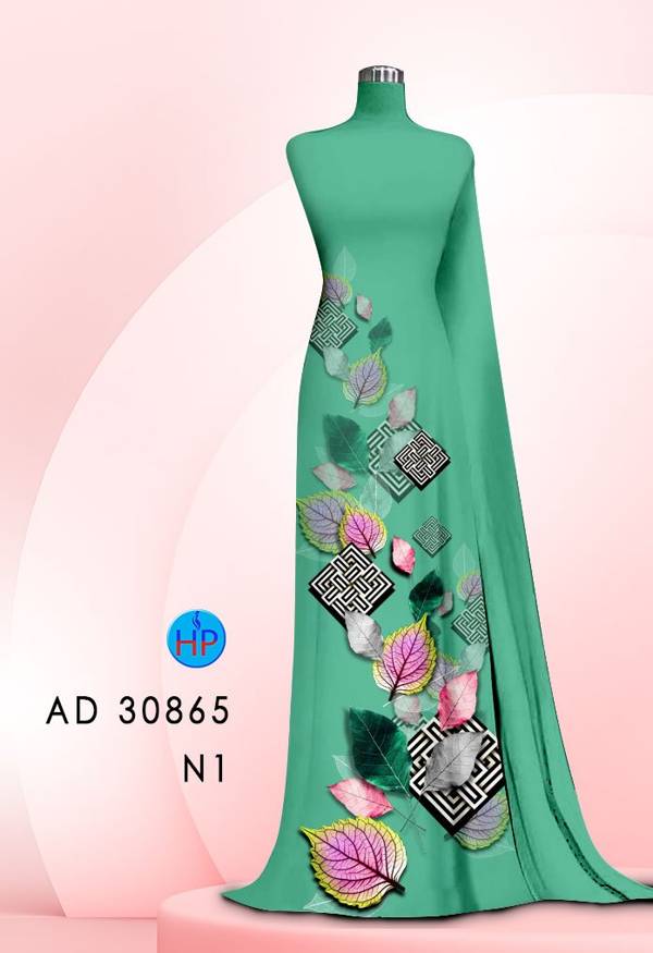 Vải Áo Dài In Hình Lá Thiết Kế 2021 AD 30865 48 Vải Áo Dài In Hình Lá Thiết Kế 2021 AD 30865