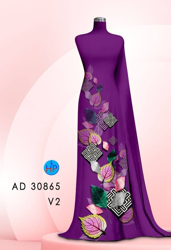 Vải Áo Dài In Hình Lá Thiết Kế 2021 AD 30865 49 Vải Áo Dài In Hình Lá Thiết Kế 2021 AD 30865