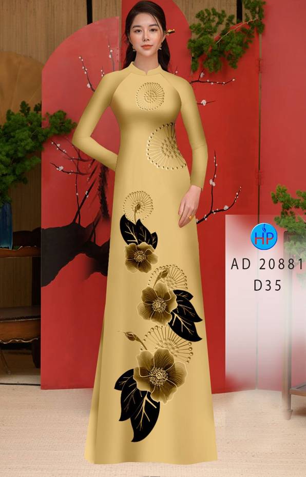 Vải Áo Dài Hoa In 3D Kiểu Mới AD 20881 37 Vải Áo Dài Hoa In 3D Kiểu Mới AD 20881