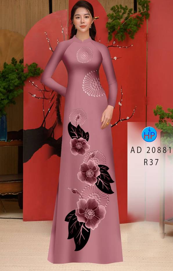 Vải Áo Dài Hoa In 3D Kiểu Mới AD 20881 39 Vải Áo Dài Hoa In 3D Kiểu Mới AD 20881