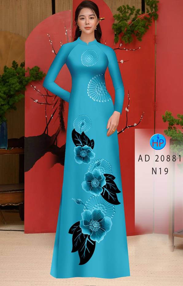 Vải Áo Dài Hoa In 3D Kiểu Mới AD 20881 40 Vải Áo Dài Hoa In 3D Kiểu Mới AD 20881