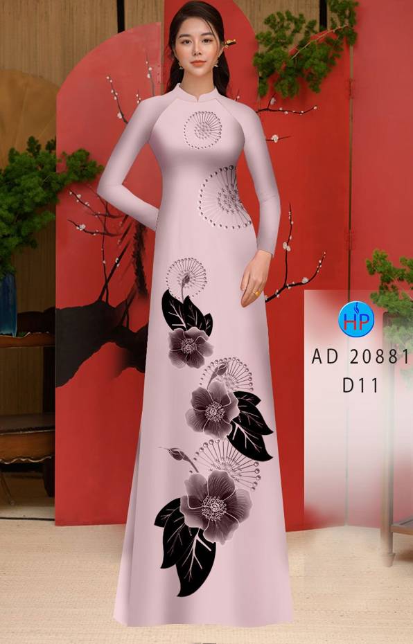 Vải Áo Dài Hoa In 3D Kiểu Mới AD 20881 41 Vải Áo Dài Hoa In 3D Kiểu Mới AD 20881