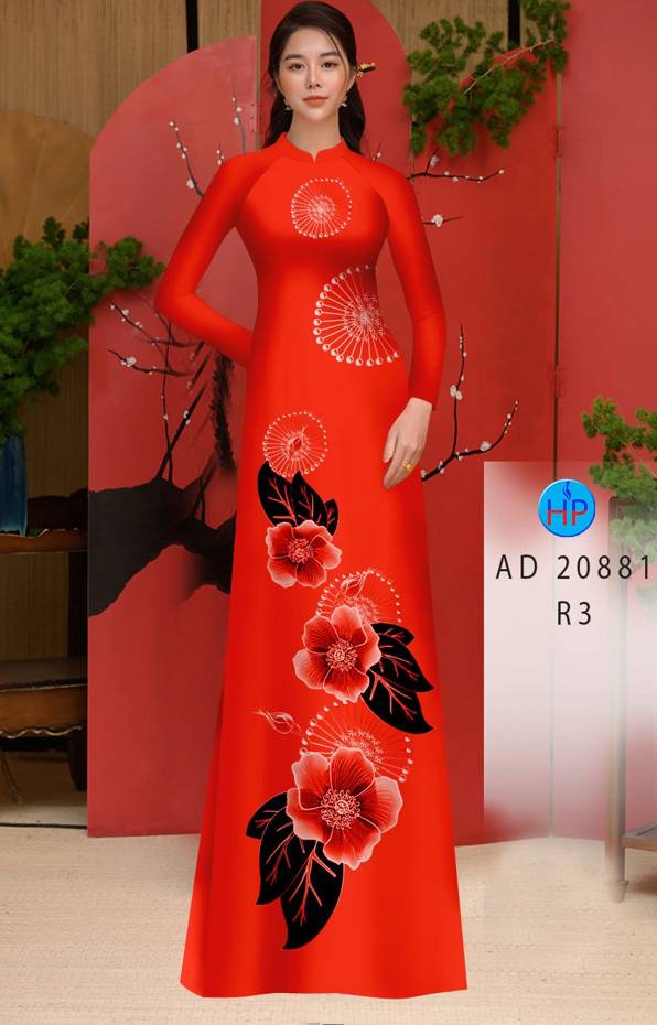 Vải Áo Dài Hoa In 3D Kiểu Mới AD 20881 43 Vải Áo Dài Hoa In 3D Kiểu Mới AD 20881