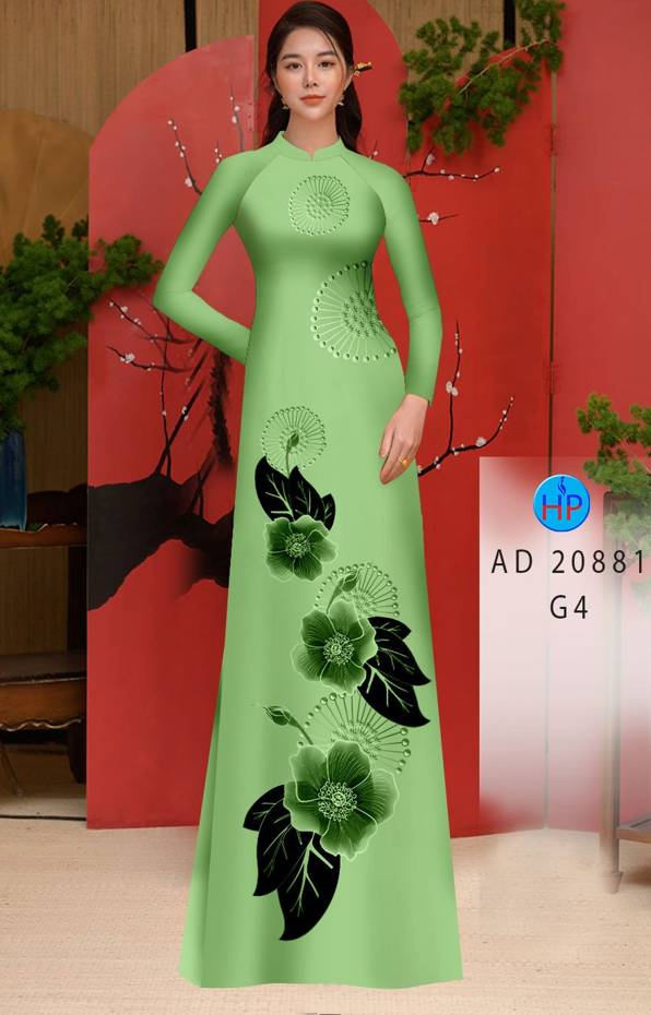 Vải Áo Dài Hoa In 3D Kiểu Mới AD 20881 47 Vải Áo Dài Hoa In 3D Kiểu Mới AD 20881