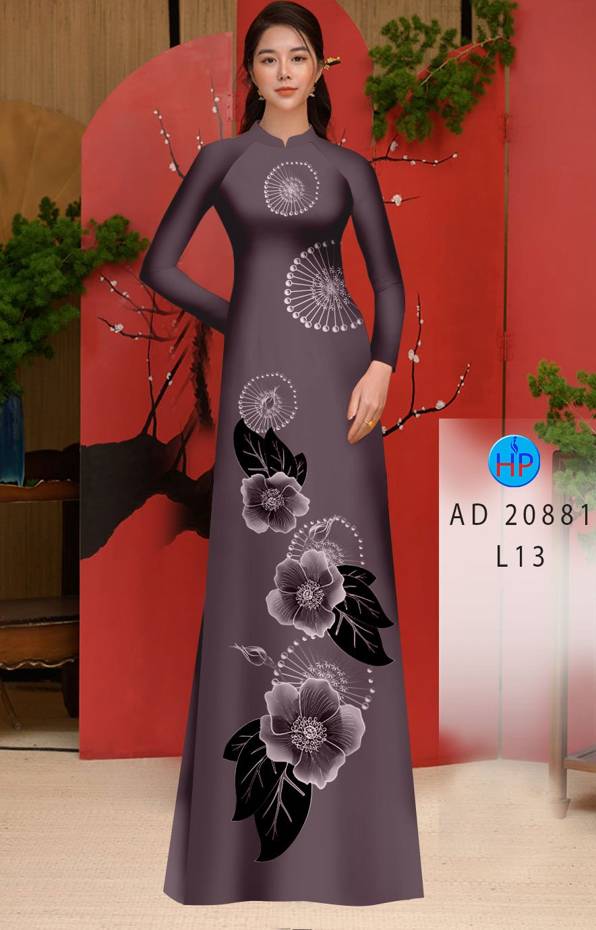 Vải Áo Dài Hoa In 3D Kiểu Mới AD 20881 44 Vải Áo Dài Hoa In 3D Kiểu Mới AD 20881